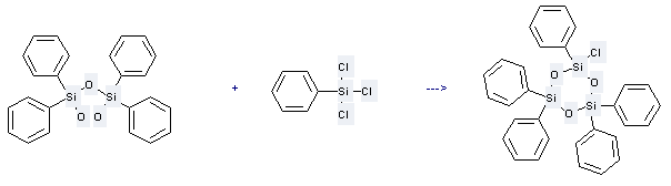 1,3-Disiloxanediol,1,1,3,3-tetraphenyl- is used to produce 1-Chloro-1-phenyltetraphenylcyclotrisiloxane